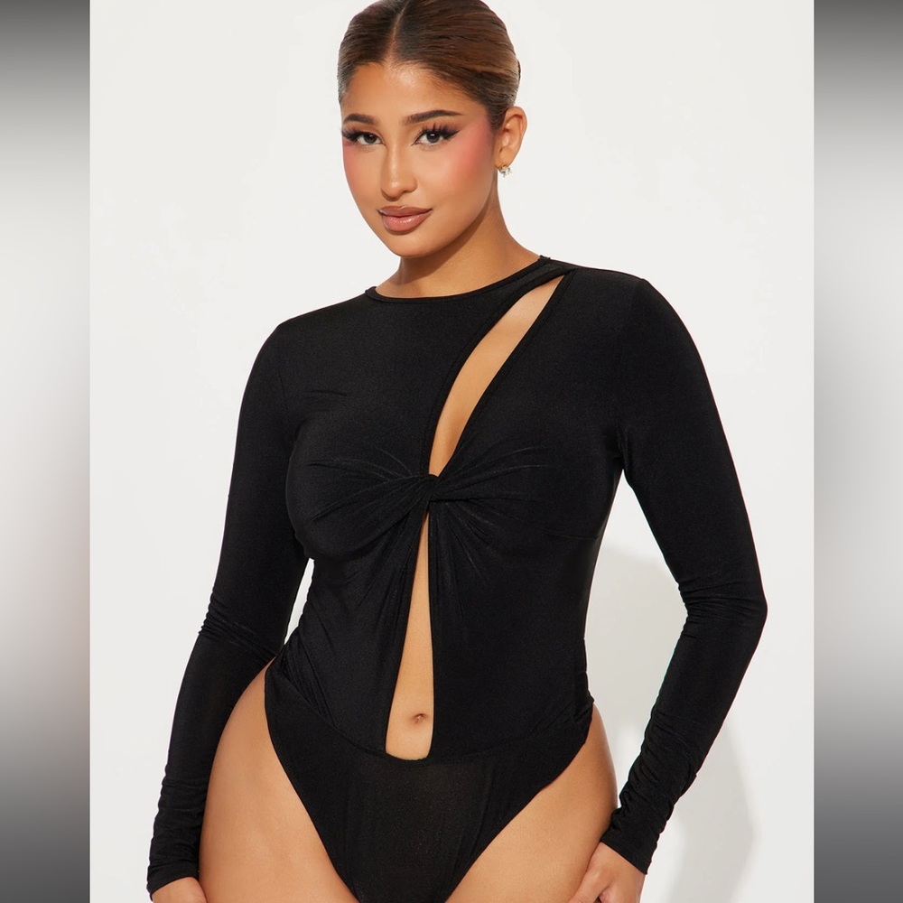Cutout long sleeve bodysuit